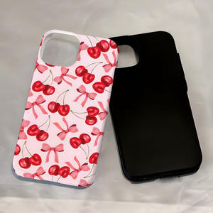 <span class=keywords><strong>Coque</strong></span> de téléphone deux-en-un à nœud papillon cerise très vendue pour <span class=keywords><strong>iPhone</strong></span> 11 12 13 14 15 16 Pro Max, étui rigide personnalisé brillant et mat en PC - Product Image 3