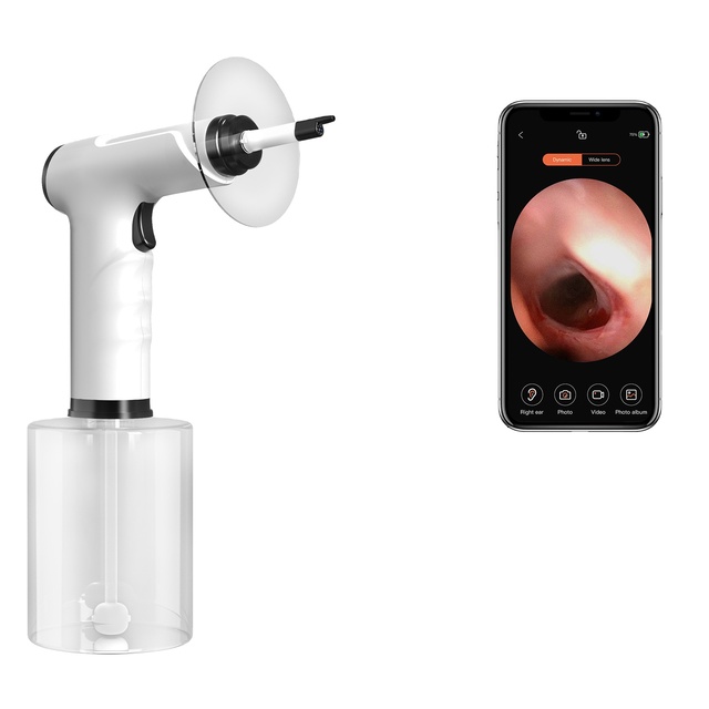 Hot Selling 2000MAH Battery Rechargeable Ear Cleaner Wax Removal Kit With Camera 500ML Water Tank for Adult Child