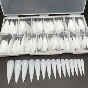 Nouvelle couleur blanche grande taille Stiletto Capsule Top Popit Dual Form Nail Tips Mold - Product Image 2