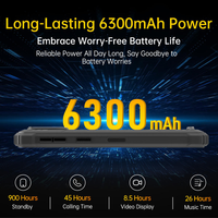 Teléfono Resistente WP32 Pro de 6 Pulgadas, 6GB+256GB, 20MP, 6300mAh, Doble SIM, Versión Global, 5G LTE, Android 14, Resistente al Agua IP68