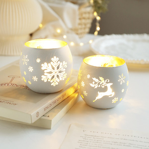 Cross-Border Nordic Style Glass Candle Holder Aromatherapy Wax <b>Cup</b> Christmas Ornament Polka Dots Design Creative - Product Image 3