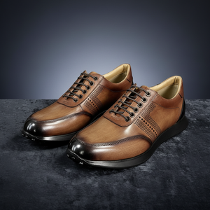 Chaussures Derby Homme Style Britannique <span class=keywords><strong>Vintage</strong></span> à Lacets Formelles Décontractées Respirantes Printemps-Été Tige en PU Semelle Extérieure en PVC Mariage Bureau Quotidien - Product Image 4