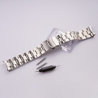 Stock US Seiko SKX007 Luxe pour Bracelet de Montre Oyster Bracelet Bracelet 22mm Argent Brossé Acier 316L Solide Extrémité Courbée Acier