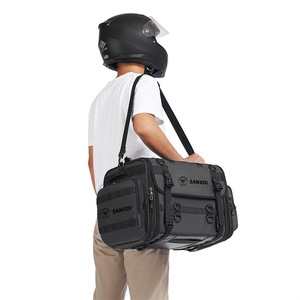 Sac de <span class=keywords><strong>selle</strong></span> de moto en aluminium grande capacité étanche extensible 40L-60L Sac de casque de chevalier - Product Image 4