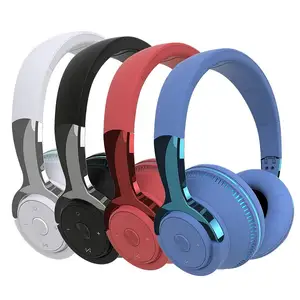 Casque d'écoute sans fil H2 avec lumière LED, écouteurs basse pliable avec carte Tf pour téléphone Iphone Sumsamg avec micro casques