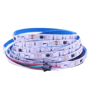 شريط LED DC24V 12V WS2811 أبيض أسود PCB 5 m 60leds/M ، IP30/65 5 متر ، مصباح led ذكي رقمي قابل للعنونة