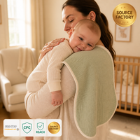 Paño de Muselina para Bebés, 100% Algodón, Certificado OEKO-TEX, Suave y Absorbente, 50x25cm, Forma de Cacahuete, para Recién Nacidos