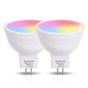 לולאה שלט רחוק tuya rgb + cct 2700 ~ 6000k נורות חכמות 5w mr16 wifi הוביל אורות בית חכם אורות עם מסיבת alexa