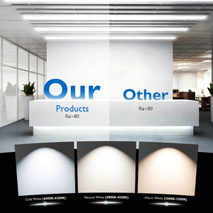 Luz <span class=keywords><strong>LED</strong></span> Lineal Colgante Cuadrada de Alta Calidad para Oficina Comercial, 3000K, 30W, 50W, 100W, 2 Pies, 4 Pies, para Interiores - Product Image 2