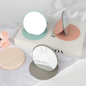 Du Lịch Xách Tay PU Da Có Thể Gập Lại Trang Điểm Gương <span class=keywords><strong>Mini</strong></span> Gấp Vòng Nhỏ Gọn Gương Cho Máy Tính Để Bàn Đứng Túi Quà Tặng - Product Image 5