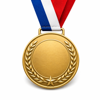 Médaille personnalisée en alliage de zinc 3D, argentée, vierge pour gravure de logo, médailles de récompense sportives ou scolaires en métal avec ruban, souvenirs personnalisés