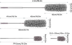 3PC Long Manche Extensible <span class=keywords><strong>Chenille</strong></span> Duster Head Lavable Léger <span class=keywords><strong>Plumeau</strong></span> Microfibre Extensible <span class=keywords><strong>Plumeau</strong></span> - Product Image 4