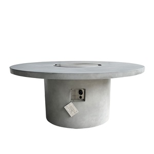 Grande <span class=keywords><strong>table</strong></span> ronde décorative de jardin en 4 pièces, balles en béton, foyer au gaz, <span class=keywords><strong>table</strong></span> d'<span class=keywords><strong>extérieur</strong></span> - Product Image 2