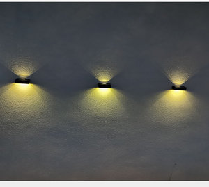 Nhôm Ngoài Trời Năng Lượng Mặt Trời Đèn Cảnh Quan Sân Vườn Không Thấm Nước Đèn Tường Ánh Sáng Lên Và Xuống Vườn Trang Trí Đèn Tường - Product Image 5