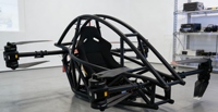 Nouveau cadre de drone VTOL à aile rotative en aluminium noir alimenté par batterie pour le transport de passagers