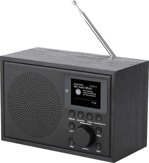 Internet Radio Good Sound Quality with DSP Wooden Cabinet Headphone Out BT Audio Playback
