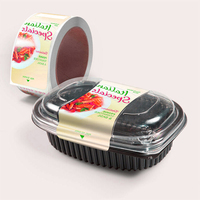 Étiquette congelée compostable écologique en papier recyclable avec logo personnalisé viande alimentaire autocollant manchon d'emballage pour conteneur
