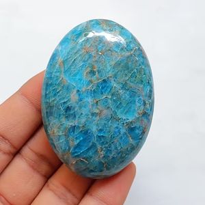 Pierre de paume en apatite bleue polie en gros, cadeau Feng Shui pour la méditation, décoration et collection à domicile - Product Image 3