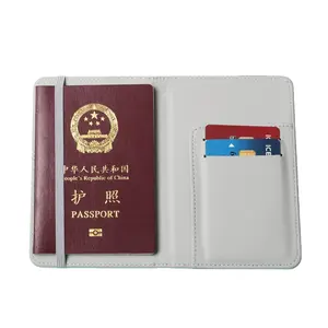 Capa para passaporte com subolmação, porta-passaporte de couro pu impresso, design personalizado, 2023