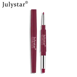 July Star 12 couleurs rouge à lèvres mat 2 en 1 crayon à lèvres imperméable rouge à lèvres hydratant longue durée maquillage professionnel