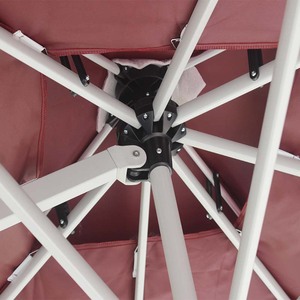 Parasol de aluminio de 10 pies para jardín, parasol de exterior de Color personalizado para patio, venta al por mayor, sombrilla de mesa, Control Manual - Product Image 3
