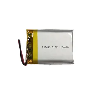 חם למכור 3.7v 1200mah 713443 סוללת ליתיום פולימר ליתיום יון li עם PCB ו jst ph2.0 2p מחבר