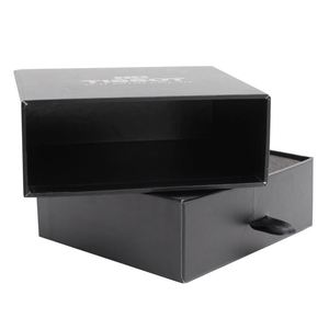 Wholesale Custom Logo <b>Black</b> Rigid Paper Cufflink <b>Box</b> with Velvet Foam Insert Luxury <b>Gift</b> Packaging - Product Image 4