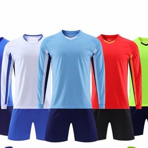 성인 어린이 긴팔 축구 훈련 유니폼 홈 스타일 클래식 스포츠웨어 - Product Image 1