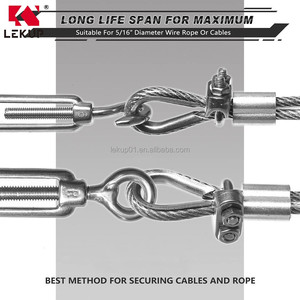 LEKUP Vente d'usine – Fixation <span class=keywords><strong>en</strong></span> U <span class=keywords><strong>en</strong></span> acier inoxydable 304, 5/16 pouces, M8, pour câble métallique, <span class=keywords><strong>en</strong></span> stock - Product Image 4
