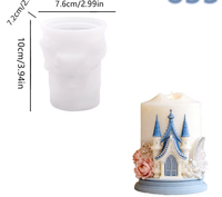 Nouvelles idées : Moule en silicone cylindrique en forme de fleur avec texture florale en relief pour artisanat en résine romantique et bougies d'aromathérapie