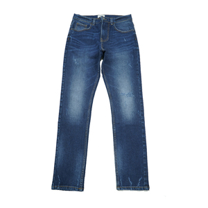 Pantalon en jean vintage pour homme en coton délavé, coupe droite décontractée, design classique à cinq poches, inspiré du style workwear, durable et confortable - Product Image 1