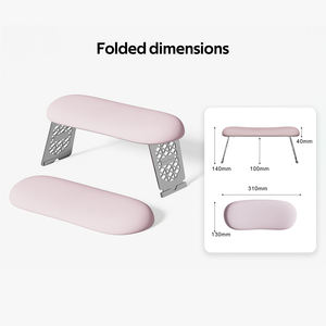 Nuevo Diseño, Almohada de Mano Plegable Profesional de Cuero PU y Plástico para Mesa de Salón de Uñas - Product Image 4