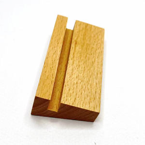 Solid Wood Card Holder Note Holder Desktop Organizer Yellow BQ-03 Custom Made - Product Image 2