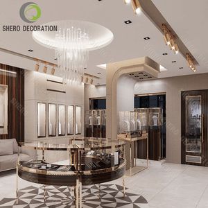 Conception de décoration intérieure pour kiosque de bijouterie en centre commercial, comptoir d'exposition de bijouterie, mobilier de magasin, prix direct usine Chine - Product Image 3