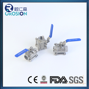 Thép không gỉ SS316 SS304 3-Piece đúc mông hàn van bi nội bộ bspt NPT bspp Chủ Đề Công nghiệp Float Van điều khiển 304 - Product Image 6
