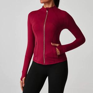 Jaket Yoga Olahraga Musim Gugur Premium Wanita Lu-Lu dengan Ritsleting untuk Lari di Luar Ruangan, Kebugaran, Bernapas, Slim Fit, dan Menonjolkan Bentuk Tubuh - Product Image 5
