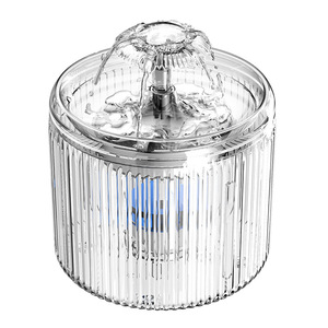 Fontaine à eau pour animaux de compagnie en verre, manuelle, pour chat et chien, avec filtre automatique, eau circulante, non électrique, capacité 2L - Product Image 5