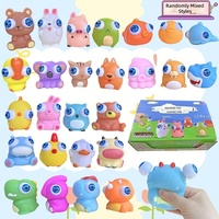 Nouveau Jouet Anti-stress en Vinyle Souple en Gros, Figurines d'Animaux Adorables à Grands Yeux à Presser, Mignonnes Petites Figurines de Bureau pour Jeunes
