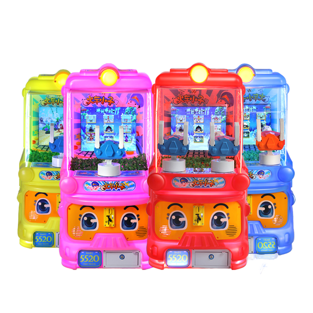 Children's Electronic Arcade Shooting Game Machine Coin Operated Simulator with Pusher Gun Entertainment Board Game