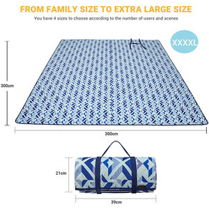 Wholesale All Season Custom Printed Design <strong>Outdoor</strong> <strong>Large</strong> Waterproof Reusable Recyclable Winter Quilted Picnic Blanket <strong>Mat</strong> - Product Image 2
