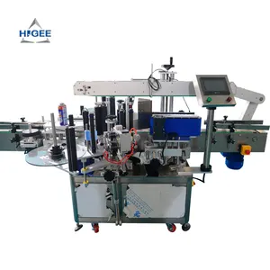 Factory double side labeling machine for oval bottles sticker labeling machine