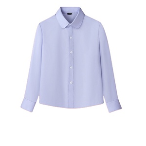Chemise à manches longues à col Peter Pan pour filles, uniforme scolaire primaire, collège, <span class=keywords><strong>lycée</strong></span>, hauts pour enfants - Product Image 4