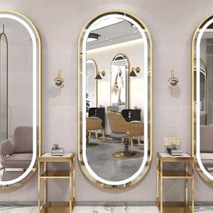Ensemble de mobilier de luxe pour salon de coiffure et de beauté, blanc, or, noir, avec fauteuil de shampoing, chaise d'attente et miroir, équipement de salon en promotion - Product Image 6
