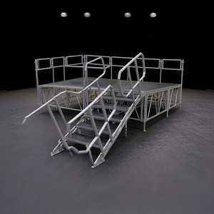 Plataforma Modular para Escenario al Aire Libre, Rectangular, 4 pies x 8 pies, Ensamblaje de Aluminio - Product Image 1