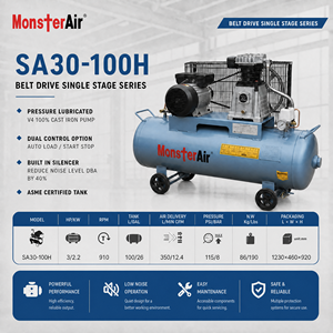 <span class=keywords><strong>Compresseur</strong></span> d'air industriel <span class=keywords><strong>vertical</strong></span> portable à entraînement par courroie 2,2 kW 3 CV 150 L - Product Image 6