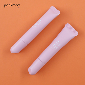 Tube souple rose clair personnalisé pour gloss, tube souple de 10g avec embout cristallin pour crème contour des yeux, tube compressible - Product Image 5