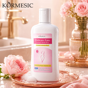 Kormesic Marque Privée 200ml Gel Lavant Intime Prébiotique Antibactérien pour Femme Soin Intime Féminin Halal Naturel OEM - Product Image 1