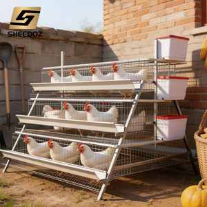 Jaula para gallinas ponedoras, jaulas para aves de corral, jaulas de batería para gallinas ponedoras, gallinero galvanizado en oferta, jaula para gallinas tipo A para granja de cría - Product Image 4