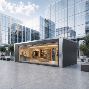 Casa Prefabbricata 20ft Negozio Pop-up Container Modulare Assemblaggio Rapido Centro Commerciale Layout Personalizzabile Garanzia 5 Anni - Product Image 2