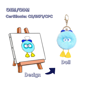 Yumuşak özel hayvan dolması bebek anahtarlık promosyon özel anahtarlık hayvan Plushie oyuncak güzel özel hayvan anahtarlık peluş oyuncak - Product Image 5